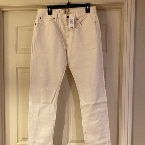 Todd Snyder Slim Fit Japanese White Wash Button Fly Jeans Sz 32/34.NWT